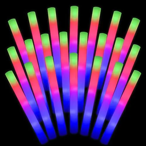 LifBetter Glow sticks bulk- 30pcs glow in the dark with 3 Modes Flashing Led ...