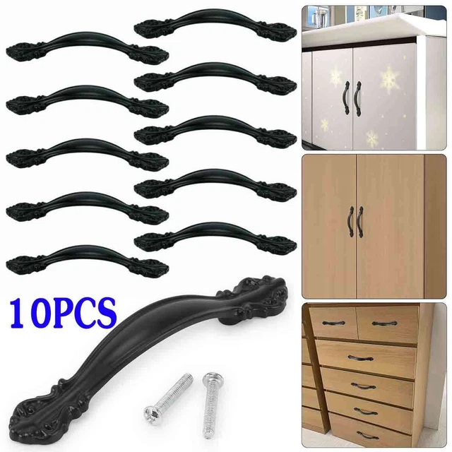 Cabinet Handles Kitchen Door Alloy Drawer Pulls Cupboard Knobs Hardware-10 pack