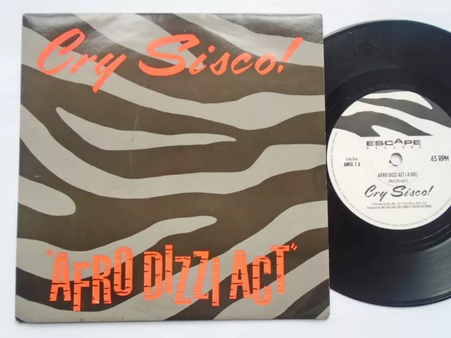 Cry Sisco Afro Dizzi Act 7" Escape AWOL1 EX/EX 1988 picture sleeve, Afro Dizzi A