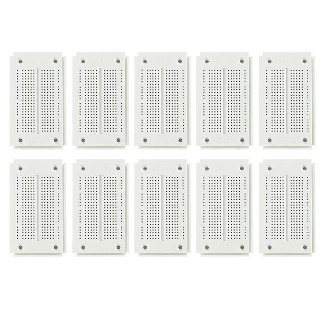 Lot De 2 Mini Plaques à Essais Sans Soudure - 400 Points De Connexion - Pour Prototypage électronique