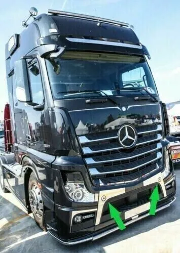 For Mercedes ACTROS MP4/MP5 Middle Of Bumper Chrome 4 Pcs