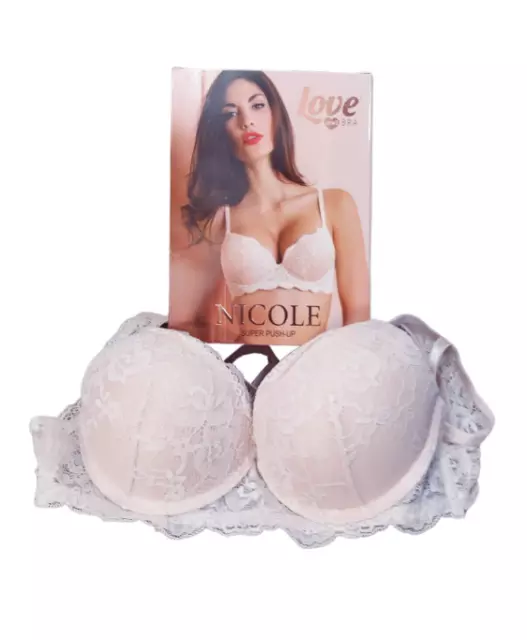 Reggiseno Love and Bra super push-up NICOLE in pizzo imbottito con ferretto 2