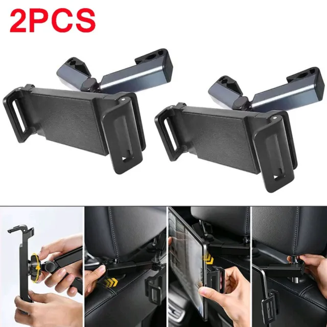 2X Universal Telescopic Car Back Seat Phone Holder Tablet Stand Support Brackets
