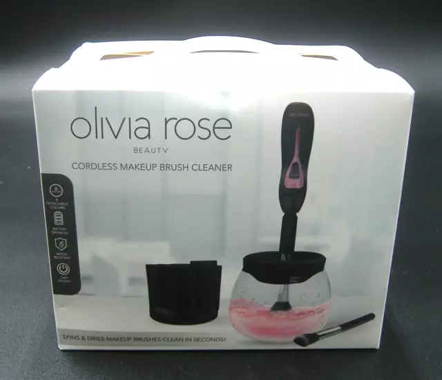 Olivia Rose Electric Makeup Brush Cleaner Spinner Cordless New in Box