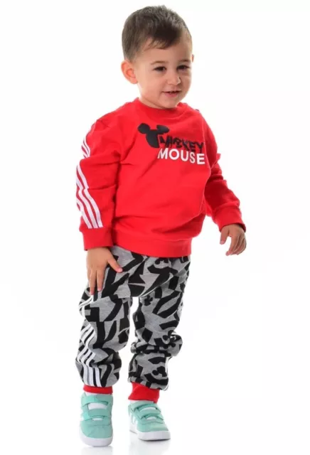 Säugling Jungen Mädchen Adidas Micky MouseTrainingsanzug Kleinkind Kinder Alter UK 0-3M - 4 Jahre
