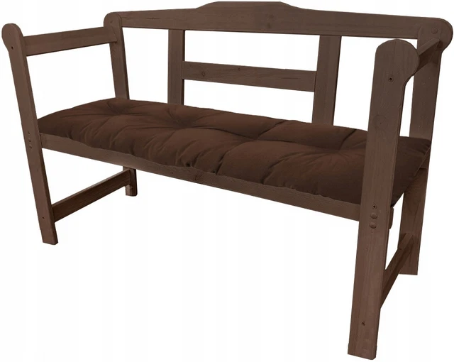 Bankkissen Für 2-/3-Sitzer Gartenbank - 180x35cm, 2cm Dick, Beige, Mit Rutschfesten Bändern, Für Drinnen & Draußen