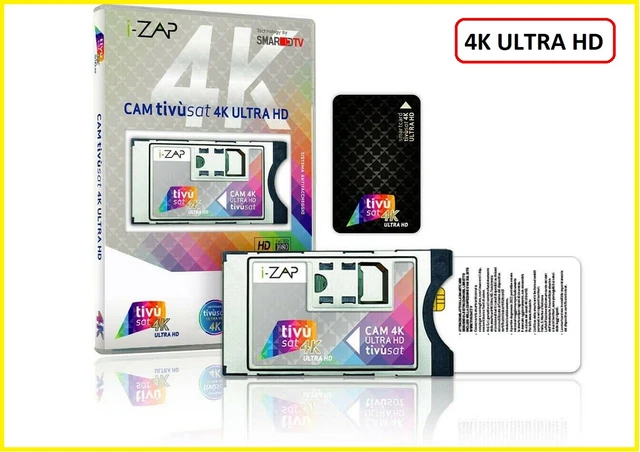 Cam Tivusat e Scheda 4K Nera per canali TV Rai 4K Mediaset HD 8051511391431 Cam Tivusat e Scheda 4K Nera per canali TV Rai 4K Mediaset HD 8051511391431