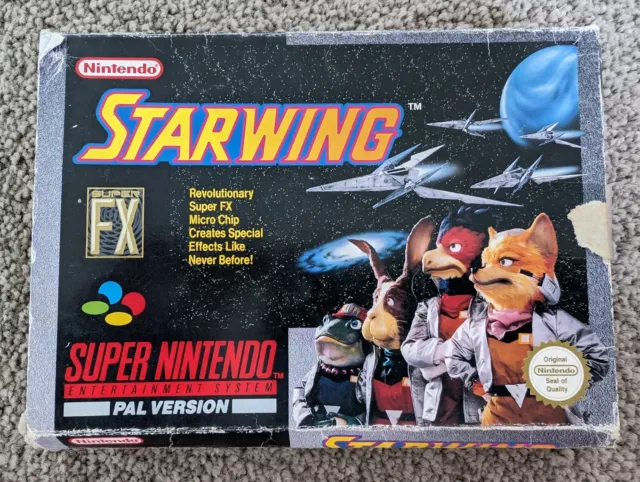 Starwing - Super Nintendo SNES Cartridge 1993 (Aus PAL) StarFox boxed