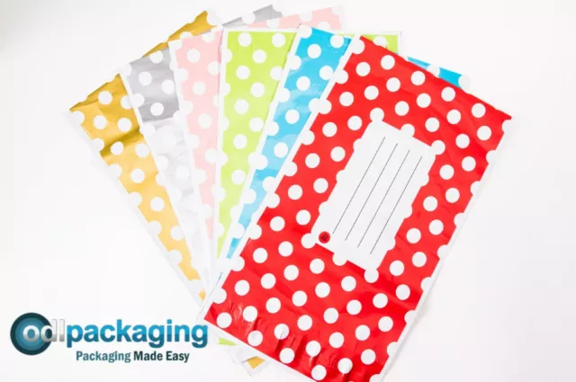 Polka Dot Mailing Bags Postage Postal Poly Printed Coloured Seal All Sizes 2