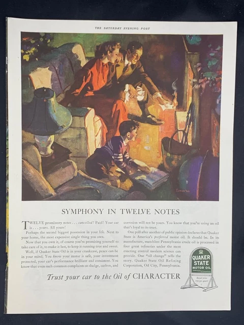Magazine Ad* - 1940 - Quaker State Motor Oil