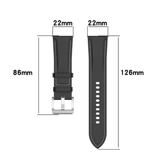 For Samsung Watch 4 HUAWEI Watch GT3 Wrist Band 22MM Watch Strap Leather Strap 3