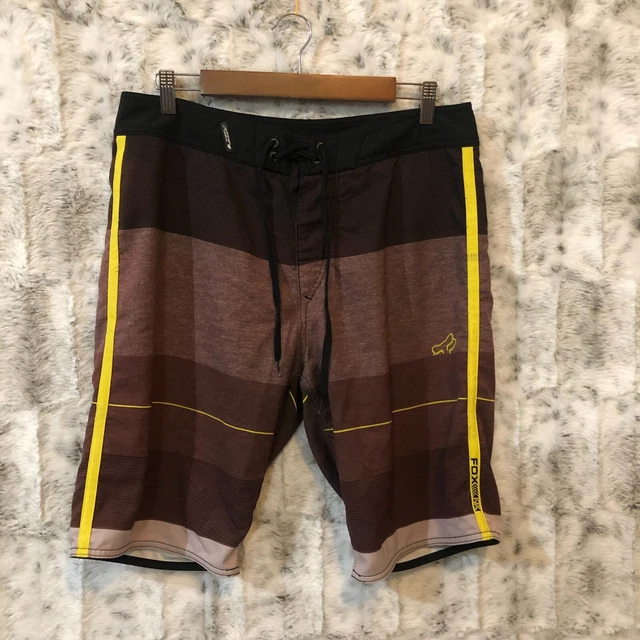 Fox Racing Mens Size 32 Board Shorts Draw String Logo Spellout Swimming