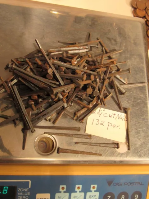 ANTIQUE CUT NAILS 2"   long   2 LBS.  265 NAILS