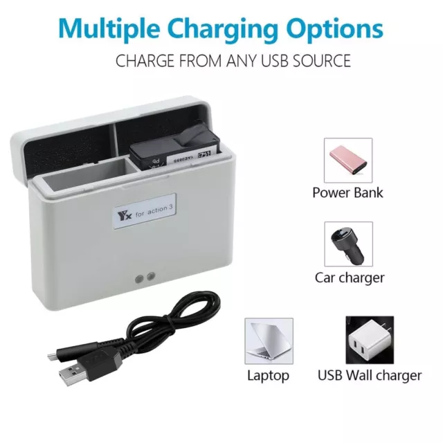 ​ For DJI Action 3 Charger Charger Butler Action 3 Charger Box Accessories 2024