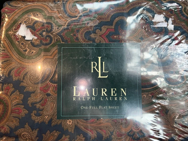 Nueva Hoja Plana Completa Ralph Lauren One Brianna Verde Cachemira Azul