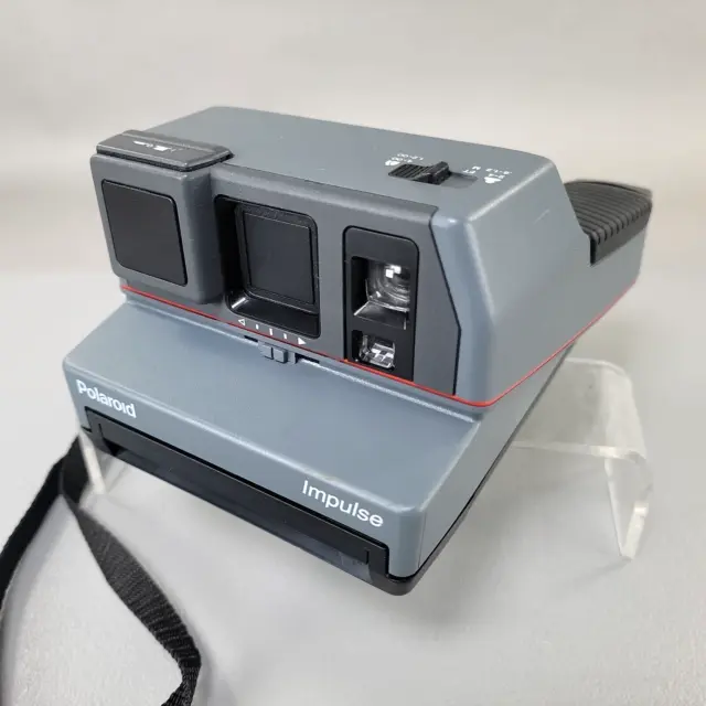 De colección Polaroid Impulse AF 600 tipo gris cámara terrestre instantánea flash de enfoque automático
