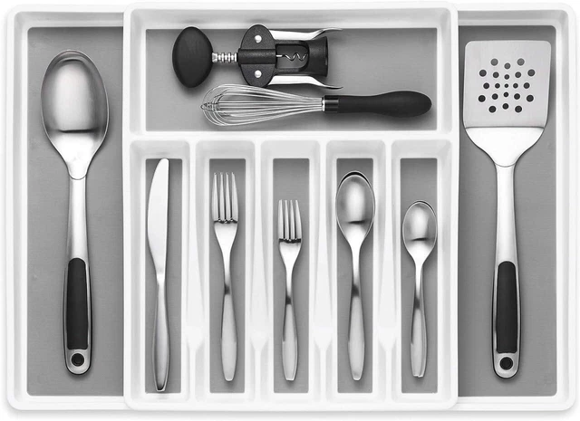 ORGANIZADOR DE CAJONES de Cubiertos Expandible Bandeja de Cajones