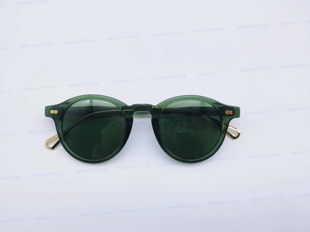 MOSCOT LEMTOSH Sunglasses – Blonde Frame With Green Lenses & Metal Nose (49-24-145)