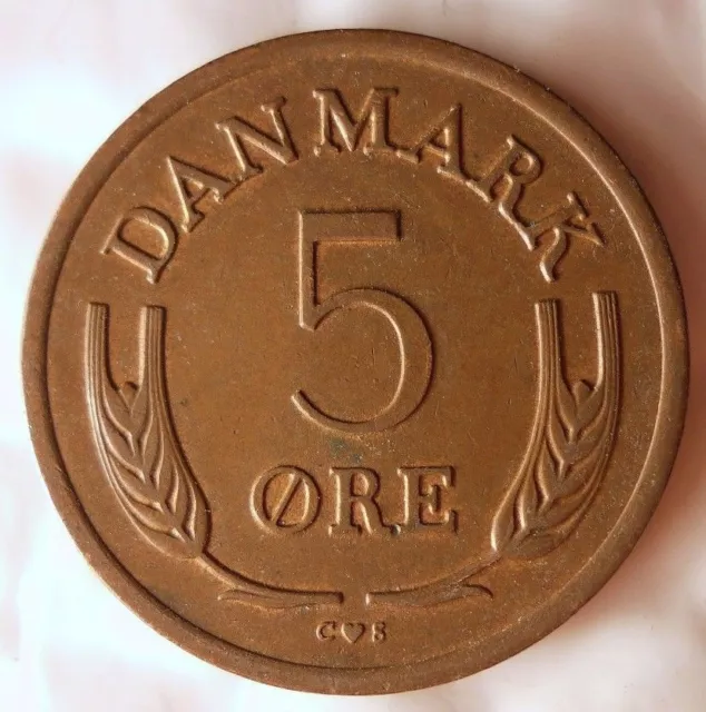 1964 Danimarca 5 Ore - di Qualità Vintage Moneta Danimarca Bin #3
