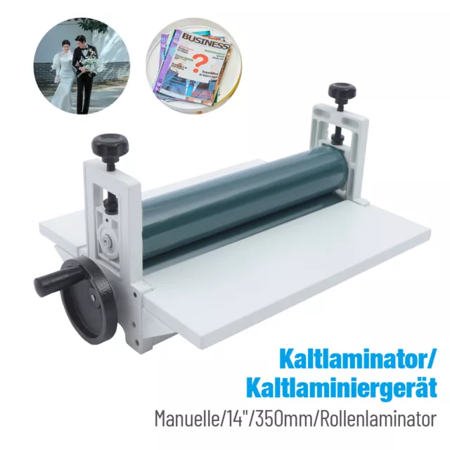 14" Kaltlaminator Rollenlaminator 35cm Arbeitsbreite Manuell Kaltlaminator