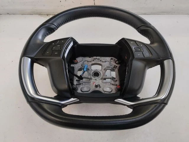 Housse De Volant Pour Citroën C4 Picasso / Grand C4 Spacetourer | Cuir Antidérapant Et Respirant | Protection Et Style Sportif | Couleur Gris