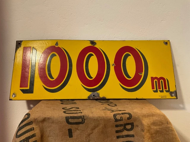 Très Grande Plaque Émaillée Publicitaire Années 30 - Givry En Argonne Herpont Michelin Garage - Originale France