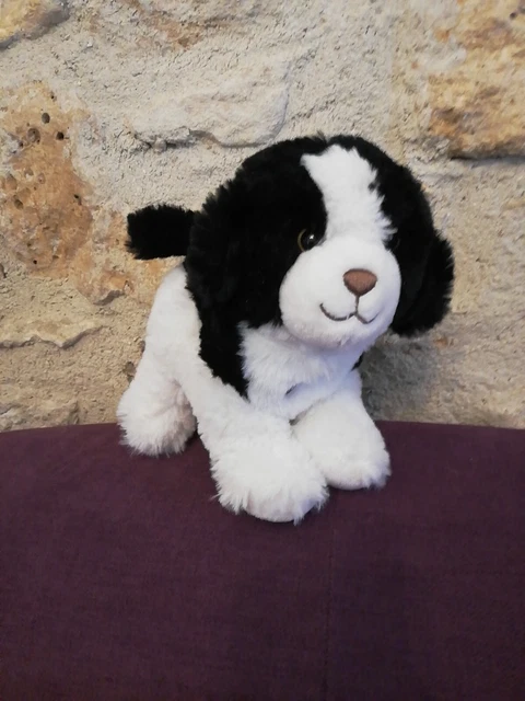 Doudou Peluche Takinou Chien Blanc Et Noir Musical