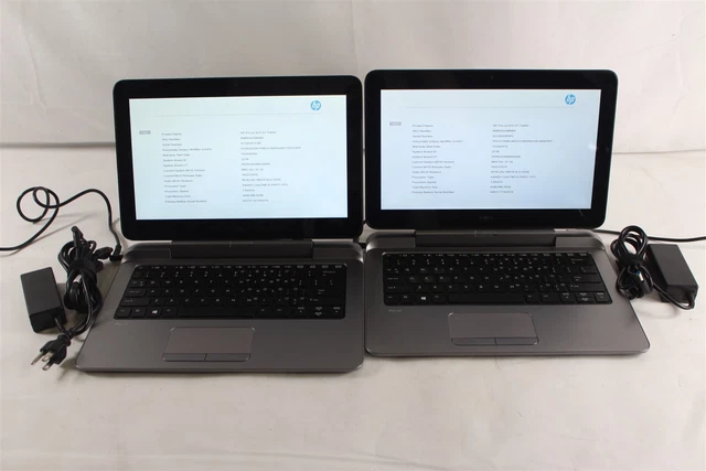 Lot of 2 HP Pro X2 612 G1 Tablet 12.5 HD Touch i5-4302Y 1.6GHz 4GB 180GB Gobi 4G