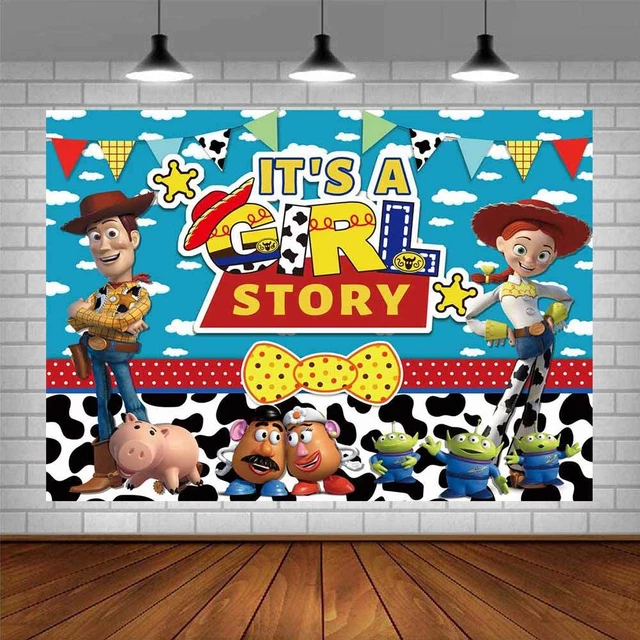 TOY STORY GIRL Birthday Backdrop Banner Poster Vinyl Party Decoration