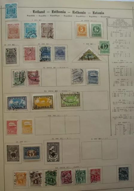 seltene Briefmarkensammlung Estland ab 1918 (131417)