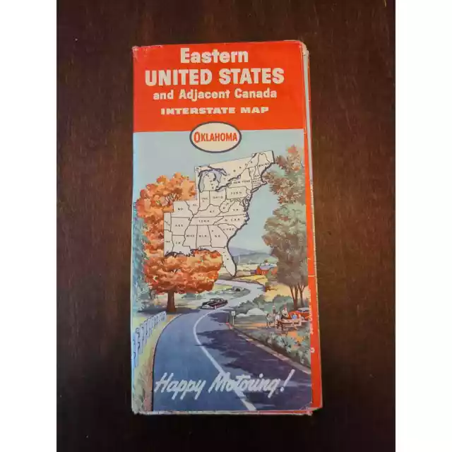 Eastern United States Road Map Courtesy of Oklahoma 1959 Edition