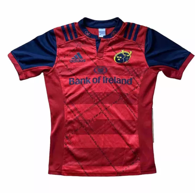 MUNSTER RUGBY SHIRT ADIDAS Red Size M Medium Bank Of Ireland Limited Edition