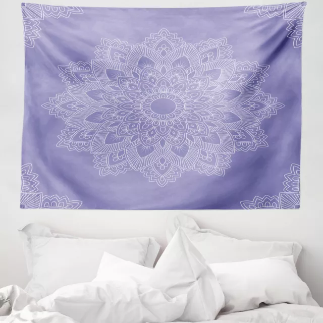 oriental Tapiz de Pared Ancha de Microfibra Mandala floral