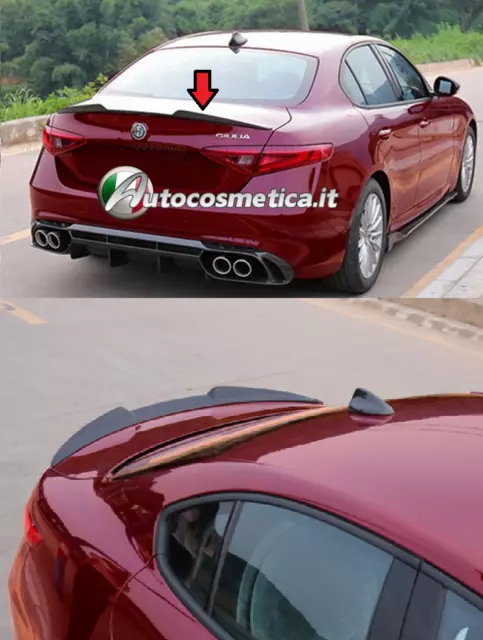 Alfa Romeo Giulia 1 Spoiler Posteriore Baule Abs Look Quadrifoglio Nero Lucido