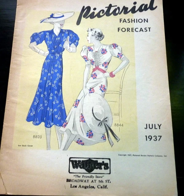 RARE VTG 1930S Pictorial Review PATTERNS CATALOG 1937 £18.26 - PicClick UK
