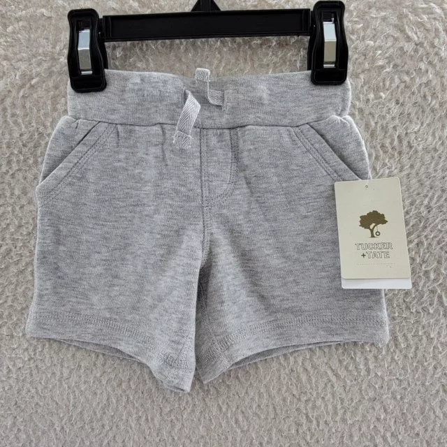 Tucker + Tate Knit Shorts Infant Boys' Size 3M Gray Light Heather Drawstring