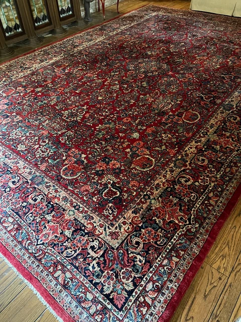 Rug Large: 12 x 18 ... Approx. 100 Years Old ... Excellent Condition