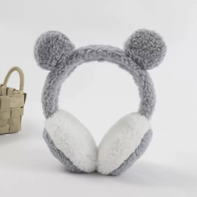 Winter Bear Earmuffs For Women for Earcaps Fleece Foldable Soft Earc