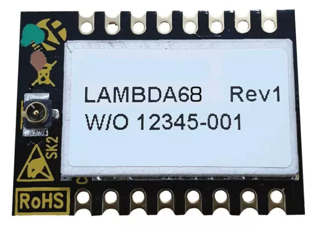 Lora Transceiver Module 868Mhz 918Mhz Ufl Connector Shielded Can Smt