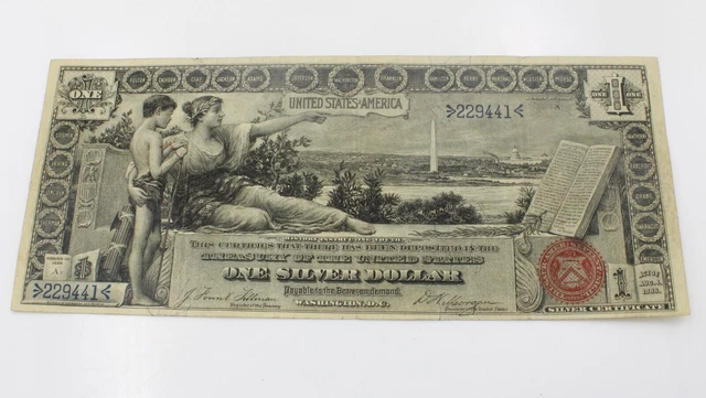 1896 Educational Series One Dollar Large Silver Certificate US No Reserve C271-9
