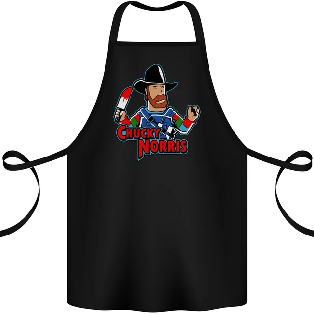 Chucky Norris Funny Parody Chuck Cotton Apron 100% Organic