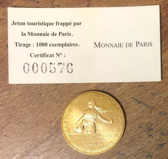33 Pessac Salon Mdp 2007 Médaille Monnaie De Paris Jeton Touristique Medals Coin