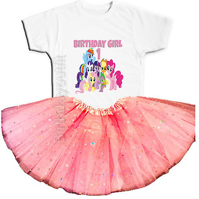 My Little Pony Party 1st Birthday Pink Tutu Outfit Personalized Name option
