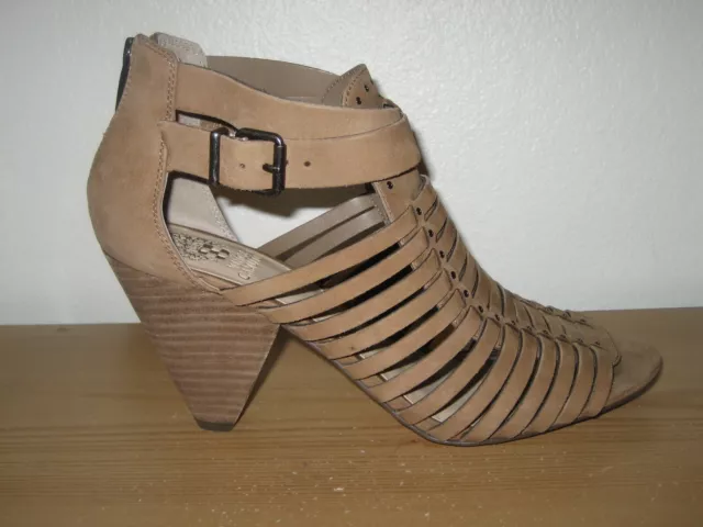 New VINCE CAMUTO Eisen Strappy Sandal / Bootie Moroccan Taupe 10 Cute! NIB