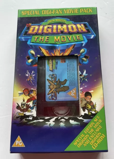 Digimon The Movie VHS Video Tape 2001 Fox Anime Animation - No CD Rom - UNTESTED