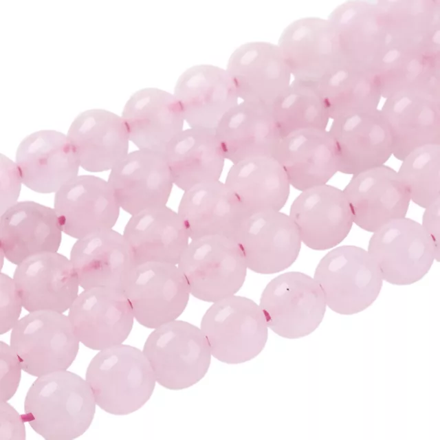 ❤ Natural ROSE QUARTZ Round Bead 4mm/6mm/8mm Semi Precious Gemstone Healing UK ❤