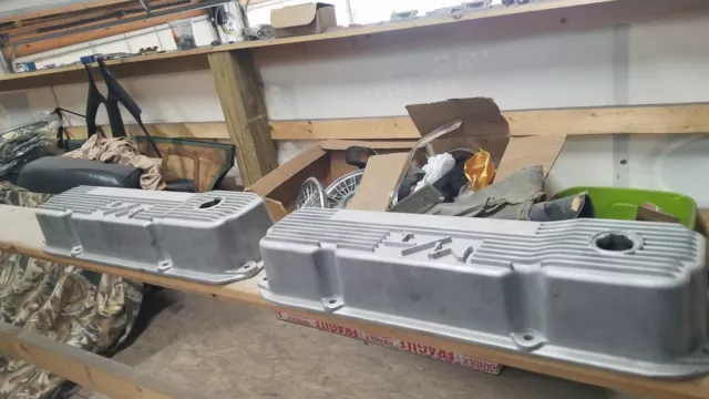 351C Cleveland M/T Mickey Thompson Aluminum Valve Covers-Very Nice Set