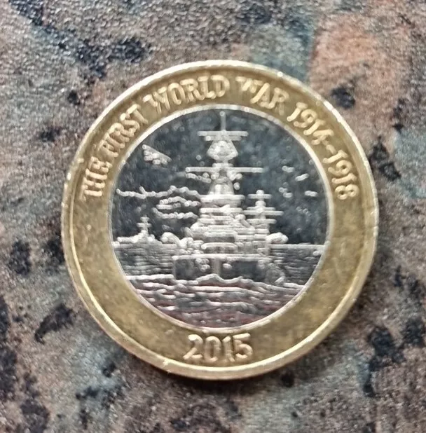 £2 Two pound Coin 2015 The First World War Royal Navy HMS Belfast