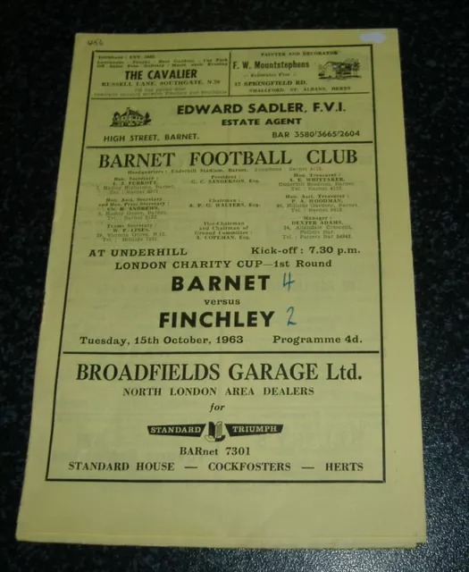 Barnet v Finchley 1964/65