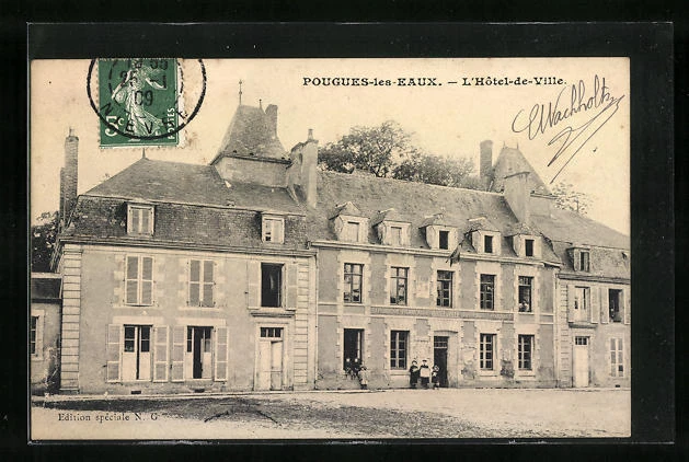 CPA Pougues-les-Eaux, L´Hotel-de-Ville 1909